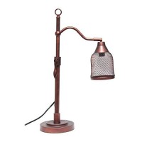 Lalia Home Decorative Vintage Arched Table Lamp With Iron Mesh Shade, Red Bronze