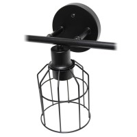 Elegant Designs 3 Light Cage Vanity Light, Matte Black