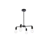 Cairo 4 Lights Black Pendant