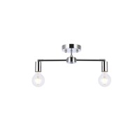 Living District Ld2348C Zane 2 Lights Flush Mount Chrome