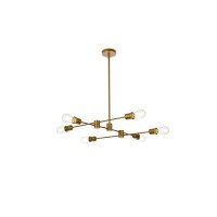 Xavier 6 Lights Pendant In Brass