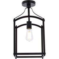 Living District Ld7069F10Bk Janet 1 Light Flush Mount Black