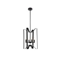 Hoffman 4 Lights Pendant In Black