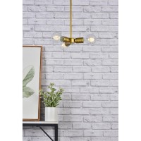 Reyes 3 Lights Brass Pendant