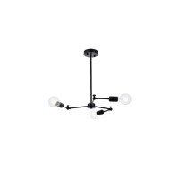 Furlong 3 Lights Black Pendant