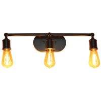 Lalia Home Industrial Metal Bathroom Vanity Light In Matte Black Finish