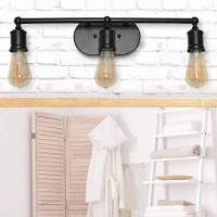 Lalia Home Industrial Metal Bathroom Vanity Light In Matte Black Finish