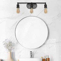 Lalia Home Industrial Metal Bathroom Vanity Light In Matte Black Finish