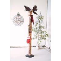 Recycled Wood And Iron Moose