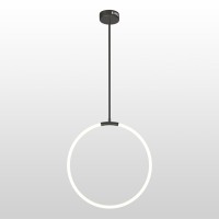 1 Light Led Chandelier With Black Finish