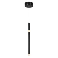 1 Light Led Pendant With Black Finish