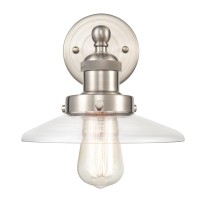 English Pub 8'' High 1-Light Sconce - Satin Nickel