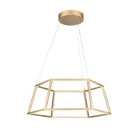 Minimalist 21'' Wide Led Pendant - Soft Gold