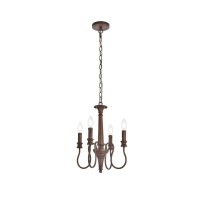 Flynx 4 Lights Pendant In Weathered Oak