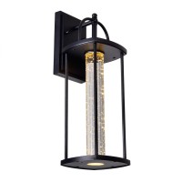 Greenwood Led Outdoor Black Wall Lantern