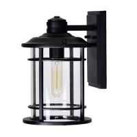 Belmont 1 Light Outdoor Black Wall Lantern