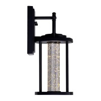 Greenwood Led Outdoor Black Wall Lantern