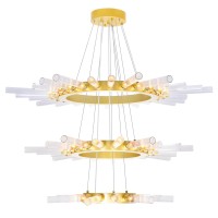 63 Light Chandelier With Satin Gold Finish