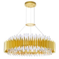 24 Light Chandelier With Satin Gold Finish