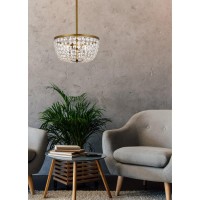 Gianna 13 Inch Pendant In Brass