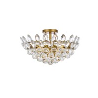 Emilia 18 Inch Flush Mount In Brass