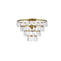 Ella 16 Inch Flush Mount In Brass