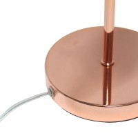 Simple Designs Modern Metal Table Lamp, Rose Gold