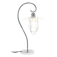 Simple Designs Modern Metal Table Lamp, Chrome