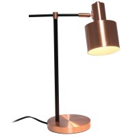 Simple Designs Metal Table Lamp, Rose Gold