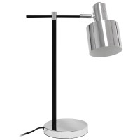 Lalia Home Mid Century Modern Industrial Metal Table Lamp With On/Off Rocker Switch - Chrome