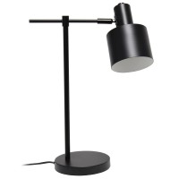 Lalia Home Mid Century Modern Industrial Metal Table Lamp With On/Off Rocker Switch - Black