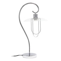 Lalia Home Modern Metal Scroll Table Lamp, Chrome