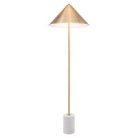 Bianca Floor Lamp Brass And White