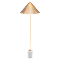 Bianca Floor Lamp Brass And White