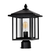 Crawford 1 Light Black Outdoor Lantern Head