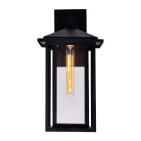 Crawford 1 Light Black Outdoor Wall Light