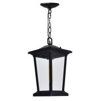 Leawood 1 Light Black Outdoor Hanging Light