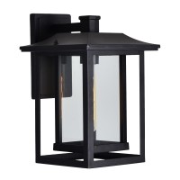 Winfield 1 Light Black Outdoor Wall Light