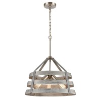 Brigantine 18'' Wide 3-Light Chandelier - Weathered Driftwood