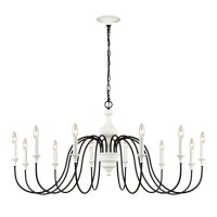 Val De Loire 48'' Wide 12-Light Chandelier - White