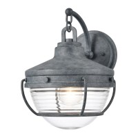 Eastport 12'' High 1-Light Outdoor Sconce - Aged Zinc