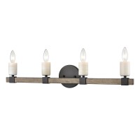 Stone Manor 30'' Wide 4-Light Vanity Light - Matte Black