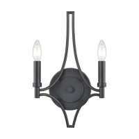 Spanish Villa 16'' High 2-Light Sconce - Charcoal