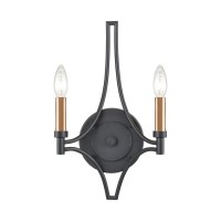 Spanish Villa 16'' High 2-Light Sconce - Charcoal