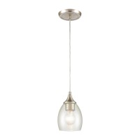 Miranda 5'' Wide 1-Light Mini Pendant - Satin Nickel