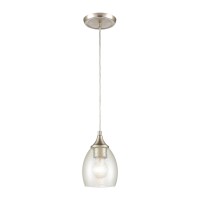 Miranda 5'' Wide 1-Light Mini Pendant - Satin Nickel