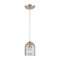 Sprinkle 5'' Wide 1-Light Mini Pendant - Satin Nickel