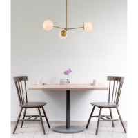 Briggs 32 Inch Pendant In Brass With White Shade