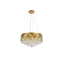 Tully 8 Lights Pendant In Brass