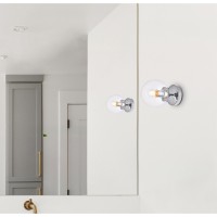 Mimi Six Inch Dual Flush Mount And Bath Sconce In Chrome With Clear Glass